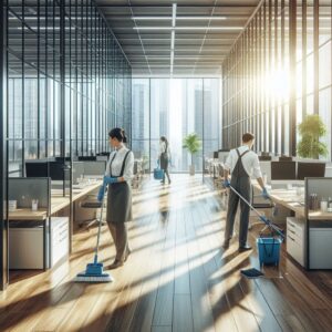 Commercial cleaning Sydney – office cleaning team at work